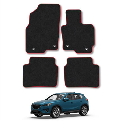 ATWL Custom Black Carpet Floor Mats For Mazda CX-5 2012-2017 – 4-Piece Set With Clips