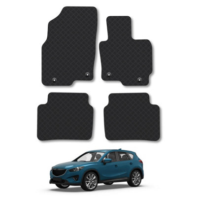 M MOTOS Set rubberen vloermatten en koffermatten voor Volvo V60 I 2011-2018 - Verbeter uw reiscomfort met antislipmatten auto - all-weather vloermatten auto, bescherming tegen vuil
