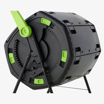 Maze 180 Litre Compost Tumbler & Cart Bundle - Rotating Compost bin for Garden Waste