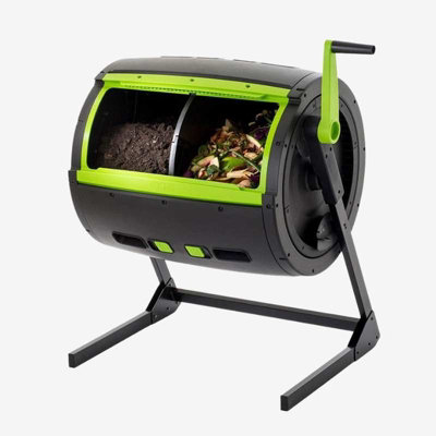 Maze 245 Litre Compost Tumbler & Cart Bundle - Rotating Compost bin for ...