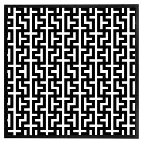 Maze (Picutre Frame) / 16x16" / Grey