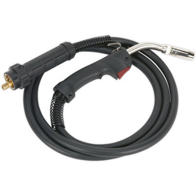 MB25 MIG Torch with Euro Connector - 4m Heat Proof Cable - Contoured Grip