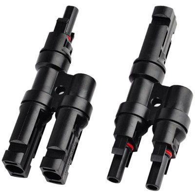 MC4 Solar Panel T/Y Branch Connector, Cable Splitter for Parallel ...