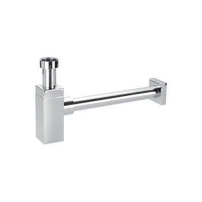 McAlpine 32mm Outlet Basin Kit With Square Bottle Trap Chrome Plated Brass