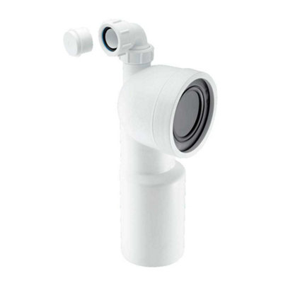 McAlpine 90 Bend Adjustable Length Rigid WC Toilet Connector Plain End ...