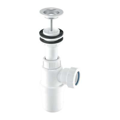 McAlpine AA10W 75mm Water Seal Adjustable Inlet Basin Trap with 1" Multifit Outlet