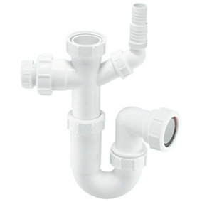 McAlpine ASC10-CO 75mm Water Seal 1.5" Multifit Outlet Tubular Swivel Sink Trap with 19/23mm pipe connection