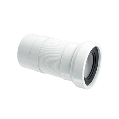 McAlpine Bathroom Inlet Plain End Outlet Straight Flexible WC Pan ...
