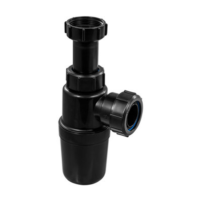 McAlpine Black Adjustable Inlet Slim Bottle Trap 1.25 Inch - Stylish ...