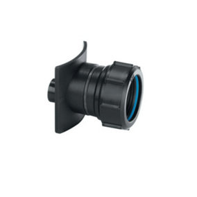 McAlpine BOSS82CAST-BL Black Mechanical Two Piece Cast Iron Soil Pipe Boss Connector to suit 22mm drill size