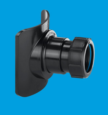 McAlpine BOSSCONN82Z-BL Black Mechanical Soil Pipe Boss Connector for 57mm hole saw size