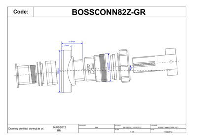 McAlpine BOSSCONN82Z-BL Black Mechanical Soil Pipe Boss Connector for 57mm hole saw size