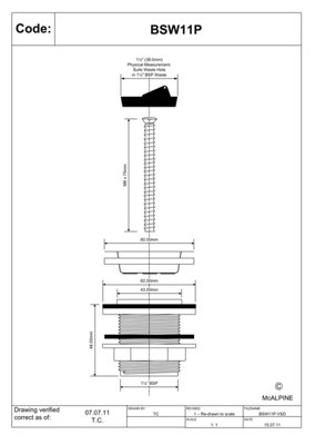 McAlpine BSW11P 1.25