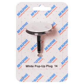 McAlpine CARD-14 White Pop-Up Plug - PUPLUG-WH