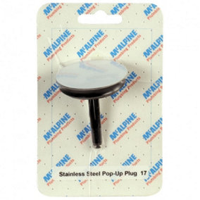 McAlpine CARD-17 Stainless Steel Pop-Up Plug - PLUGSS50