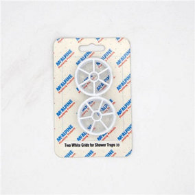 McAlpine CARD-33 Two White Grids For Shower Traps - STWGR-WH x 2