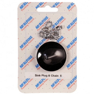 McAlpine CARD5 Sink Plug & Chain BP4 + CH5 DIY at B&Q