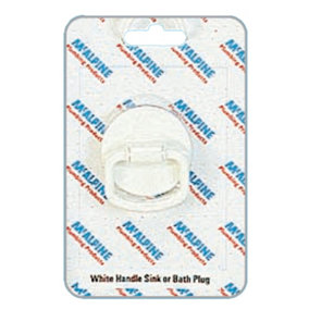 McAlpine CARD-9 White Handle Sink Or Bath Plug - WP2H