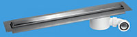 McAlpine CD700-O-B Brushed Stainless Steel Slimline Channel Drain - 648mm
