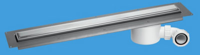 McAlpine CD800-O-P Polished Stainless Steel Slimline Channel Drain - 748mm