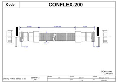 McAlpine CONFLEX-200 200mm Flexible Condensate Connector