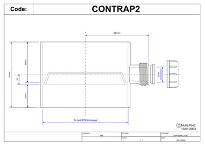 McAlpine CONTRAP2 Straight Socket Condensation Trap