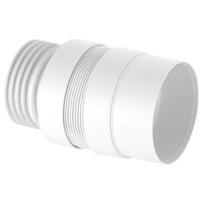 McAlpine EXTB-F Bathroom 90mm Inlet WC Pan Toilet Fitting Flexible ...