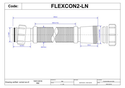 McAlpine FLEXCON2-LN 1.5" Flexible Connector - Universal x BSP Coupling Nut