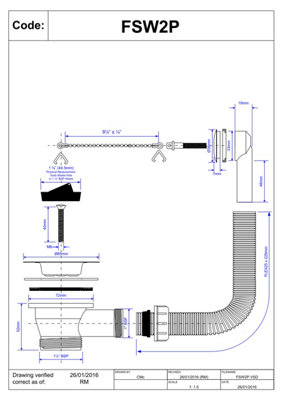 McAlpine FSW2P Sink Combined Waste and Overflow - Nut and Bolt Overflow ...