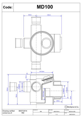 McAlpine MD100 2"/3" Multi-Drain Concrete Ground Floor Gully