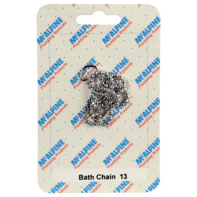 McAlpine No.13 Handipak Plumbing Bath Chain Stainless Steel Chrome Finish