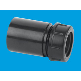 McAlpine R16-BL 1.25" x 19/23mm Reducer in ABS Black