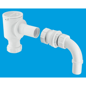 McAlpine R30E 0.75" Complete Screened Tank Overflow Connector - Extended