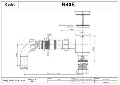McAlpine R40E 1.1/4in Tank O/Flow (70)