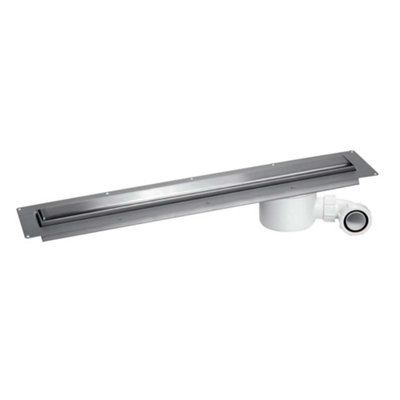 McAlpine Reversible Cover Slimline Wetroom Shower Channel Drain Brushed