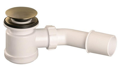 McAlpine Shower Tray Click-Clack Drain Waste Trap 50mm Antique Brass Cap Easy Cleaning Price Comparisons | Compare The Build