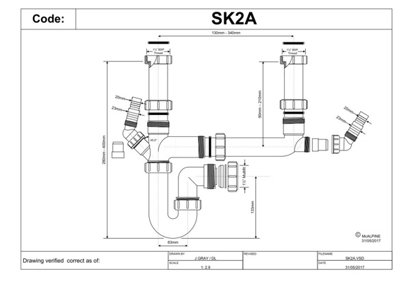 McAlpine SK2A Standard Double Bowl Kit with 2 Nozzles