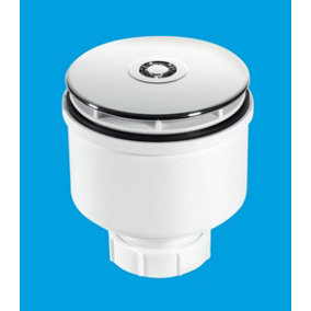 McAlpine ST90CB10-V 90mm x 50mm Water Seal Shower Trap with 2" Universal Vertical Outlet with removable 110mm Flange.