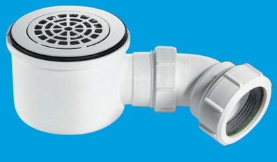 McAlpine ST90CPB-P-HP 90mm x 50mm Water Seal Shower Trap with 2" Universal Outlet High-Flow High-Performance Trap