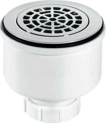 McAlpine ST90CPBPV 90mm x 50mm Water Seal Shower Trap with 2