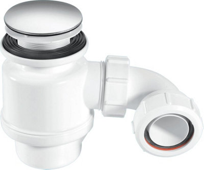 McAlpine BATHTRAP50-CPB 50mm Water Seal Chrome Plated Brass Bath Trap With 1 5 Universal Outlet~5036484073730 01c Mp