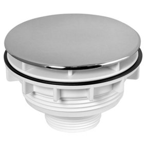 McAlpine SWHF5-CP High Flow Shower Waste 110mm White Plastic Plain Cover Flange x 56mm Tail