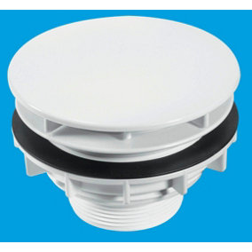 McAlpine SWHF5-WH High Flow Shower Waste 110mm White Plastic Plain Cover Flange x 56mm Tail