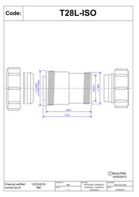 McAlpine T28L-ISO 1.5" x 40mm Multifit Straight Connector - Multifit x European Pipe Size - 3