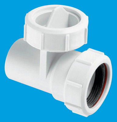 McAlpine T28M-FIL 1" In-line Connector with Top Access Filter. Universal Connection x ABS Plain Spigot BS EN 1329-1:2000