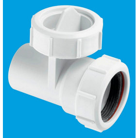 McAlpine T28M-FIL 1" In-line Connector with Top Access Filter. Universal Connection x ABS Plain Spigot BS EN 1329-1:2000