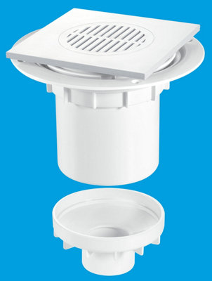 McAlpine TSG2T6WH 75mm Water Seal Gully with Vertical Outlet for Tiled or Stone Floors