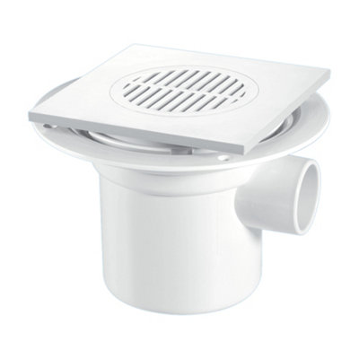 McAlpine TSG3T6WH 75mm Water Seal Trapped Gully, Tile with removable ...