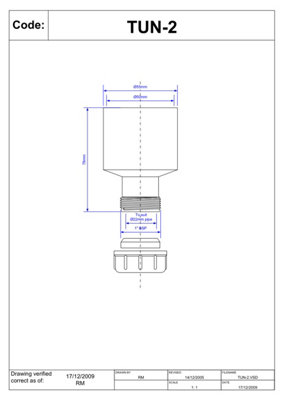 McAlpine TUN-2 2" x 19/23mm Multifit Reducer