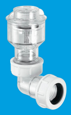McAlpine TUNVALVE Tunvalve (Clear) with 0.75" female thread for connection to WC overflow outlet x 19/23mm Universal Outlet